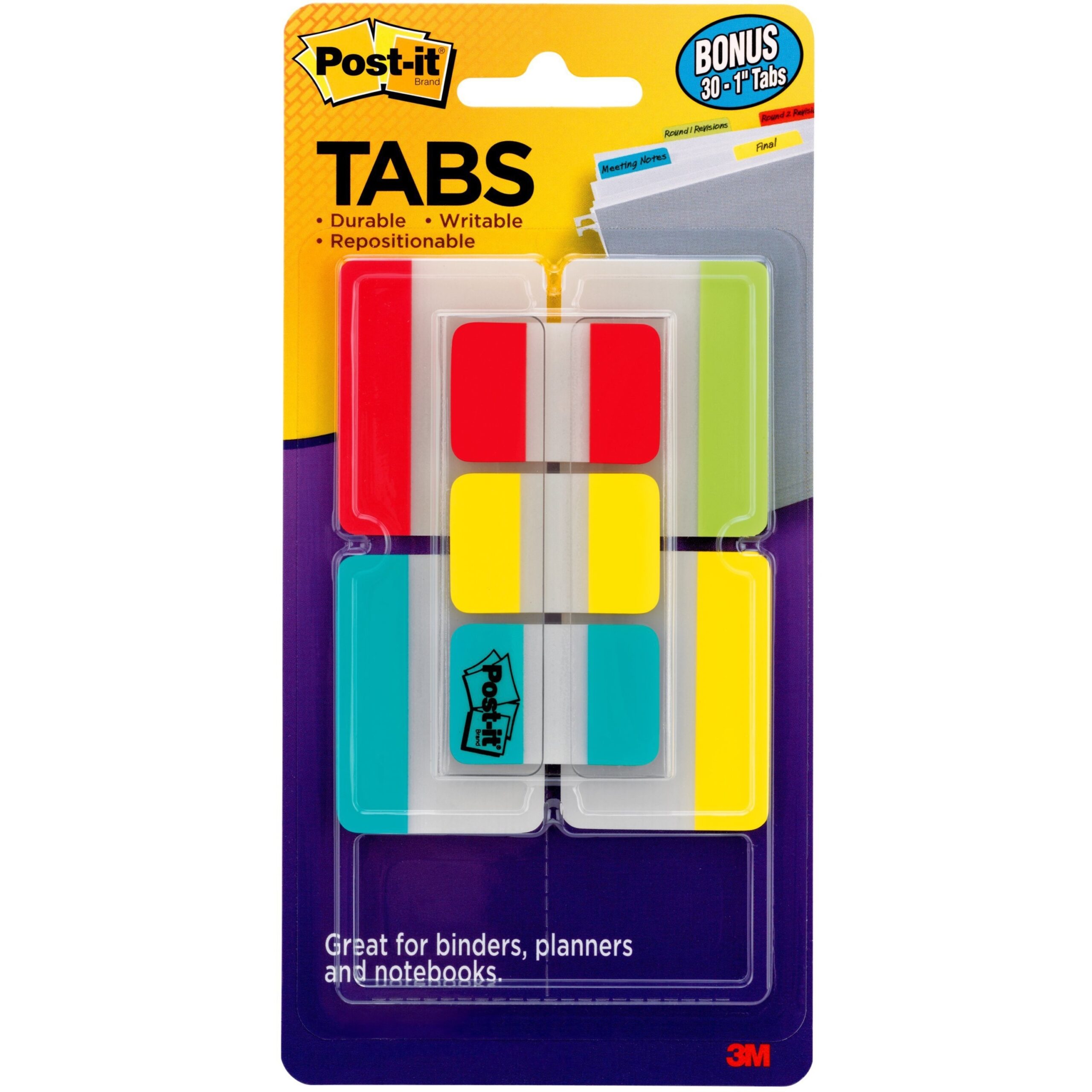 Post it Tabs Value Pack Primary Colors