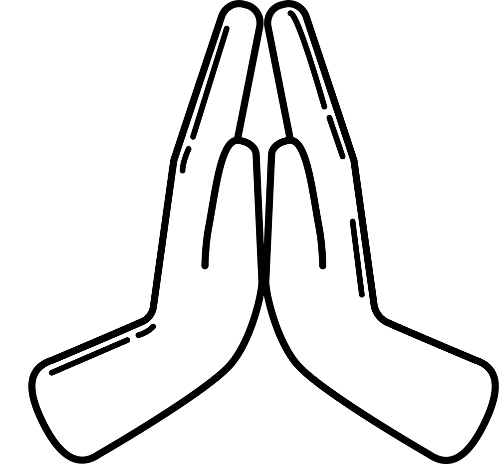 Praying Hands Coloring Page Free Printable