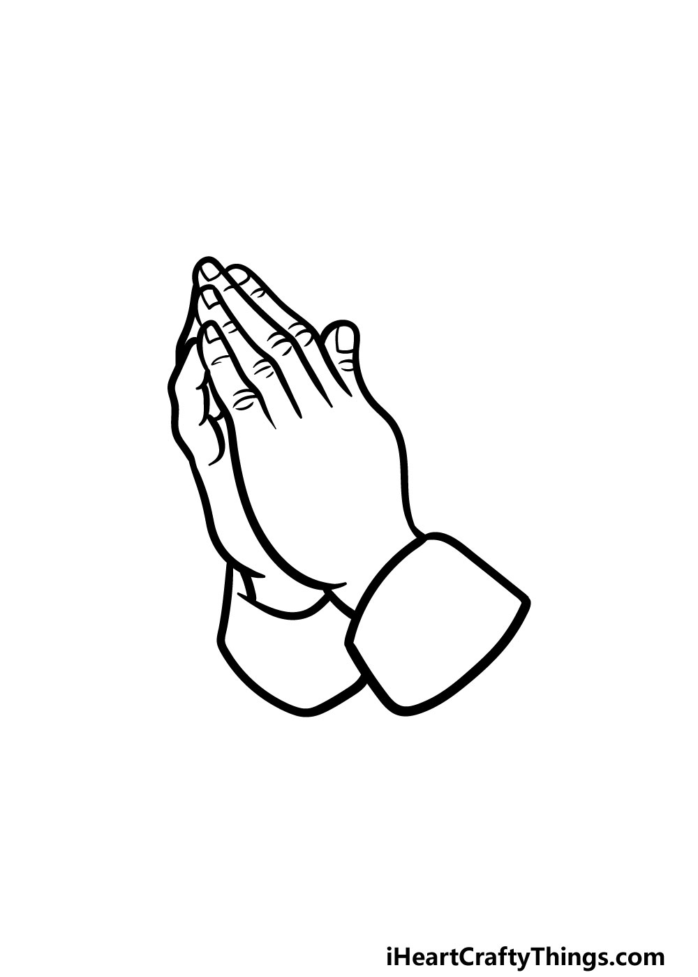coloring picture of praying hands