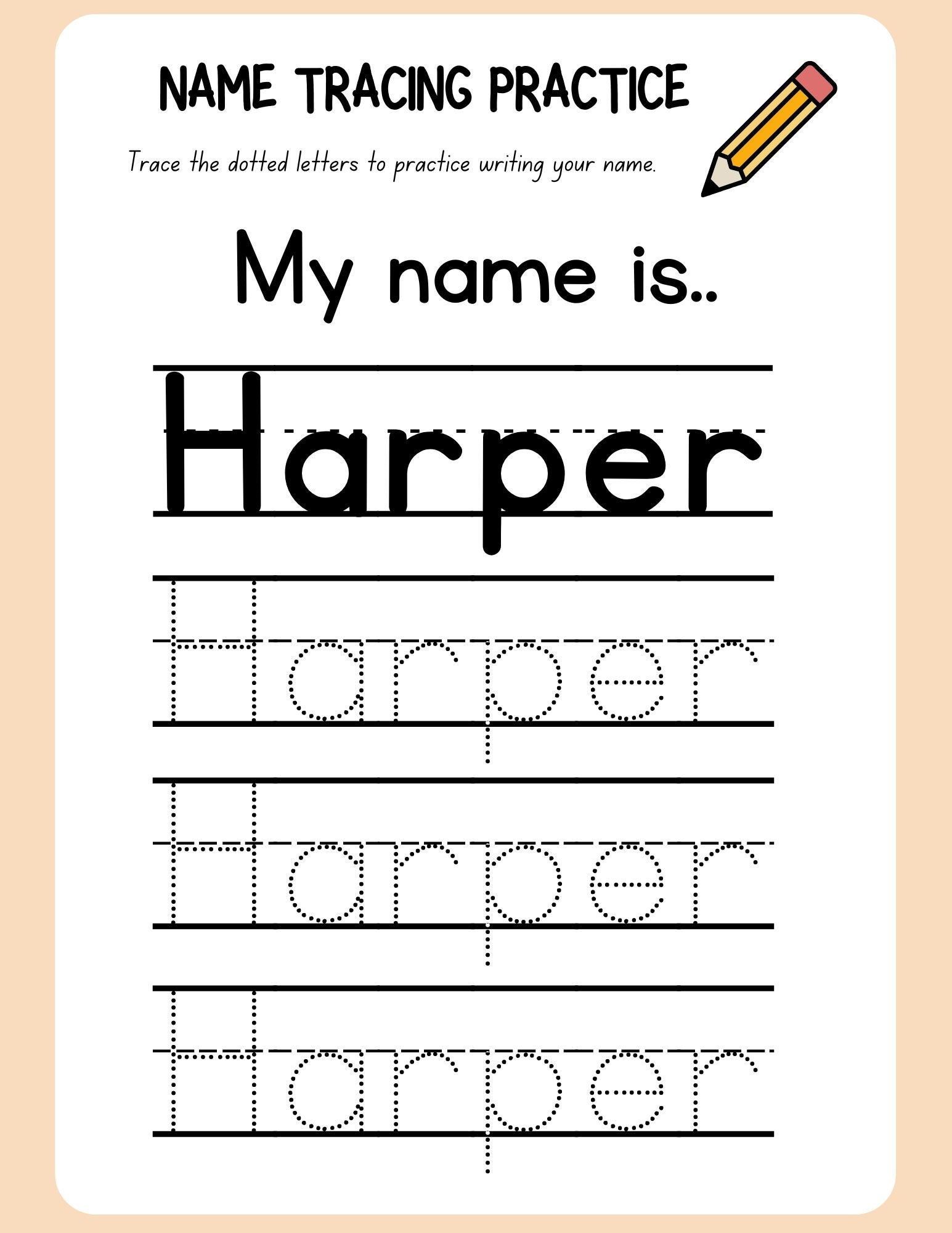 writing name practice