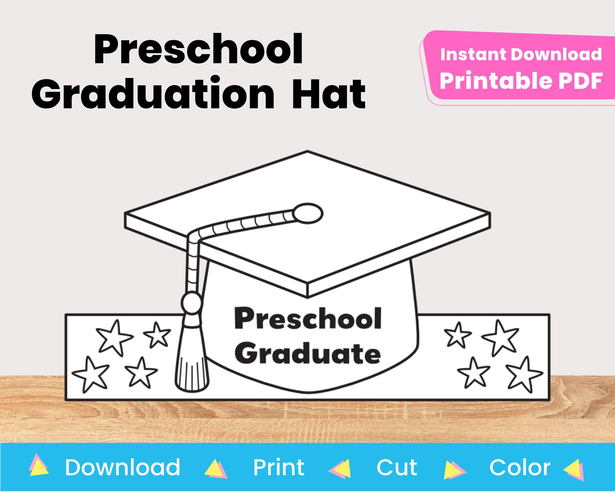 printable graduation hat pattern