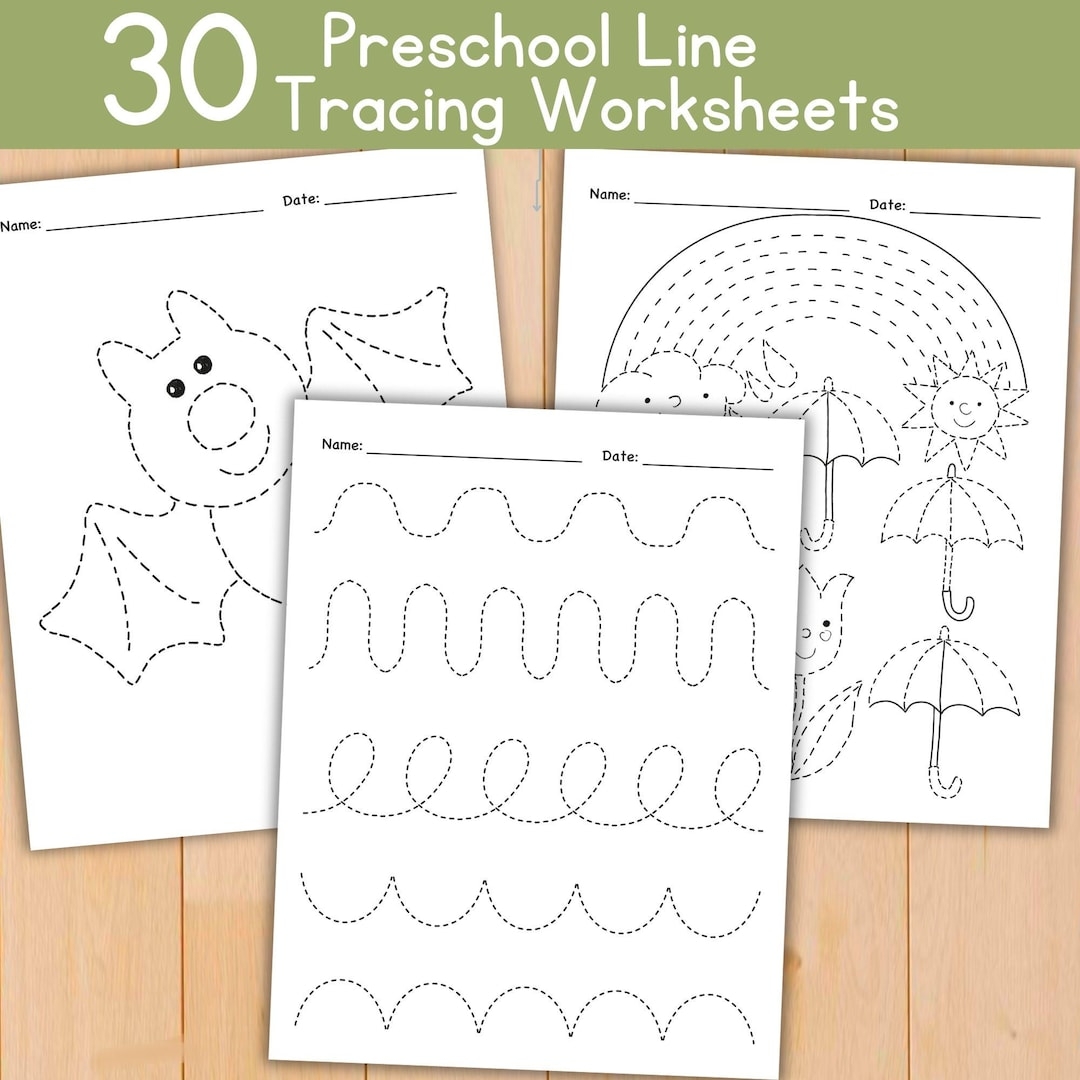 free printable preschool tracing worksheets
