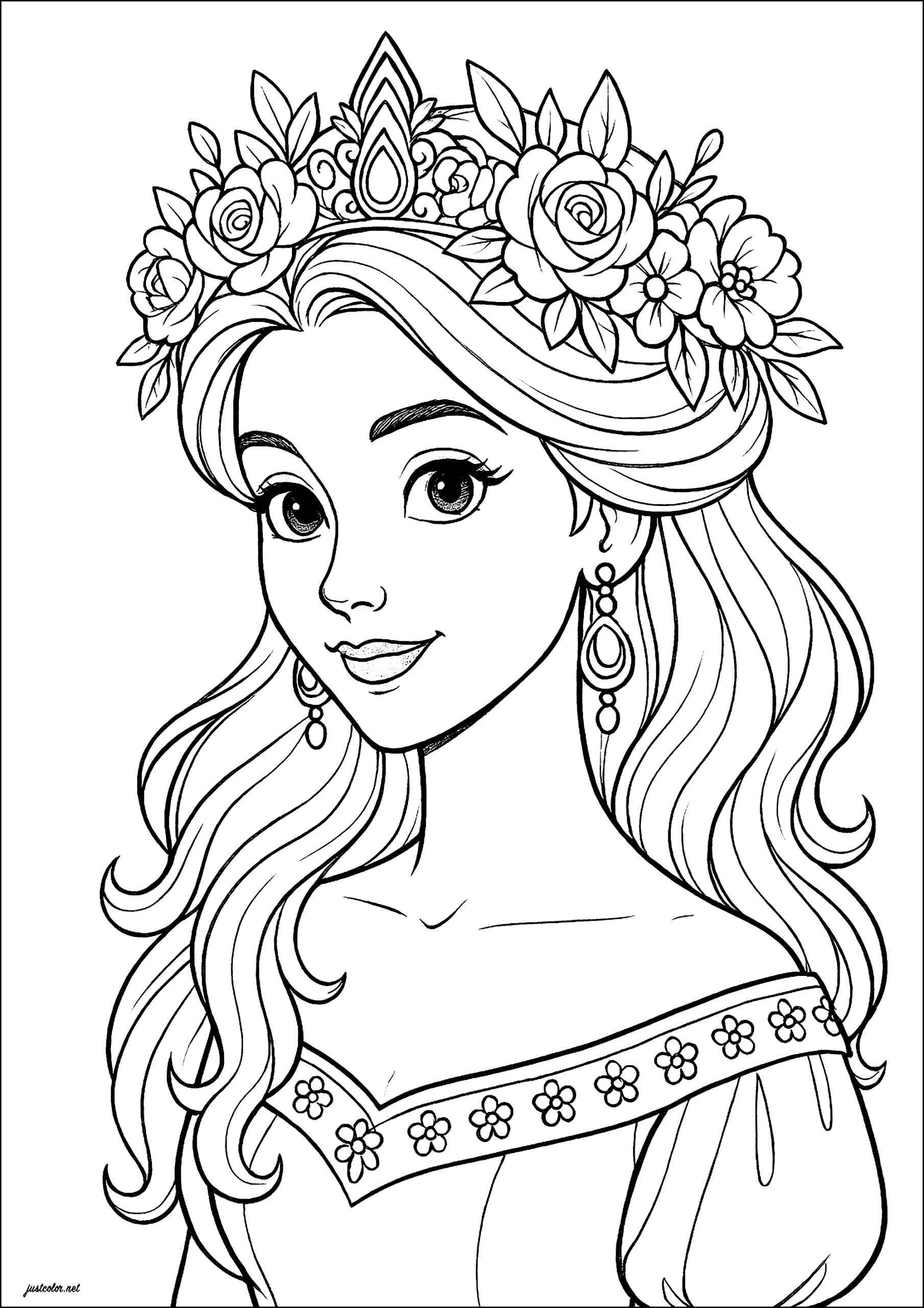 disney princess printable coloring pages