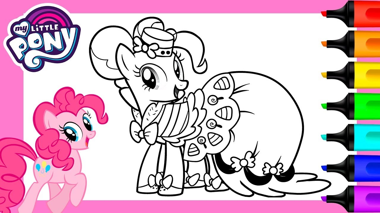 Princess Pinkie Pie Coloring My Little Pony Coloring Pages YouTube