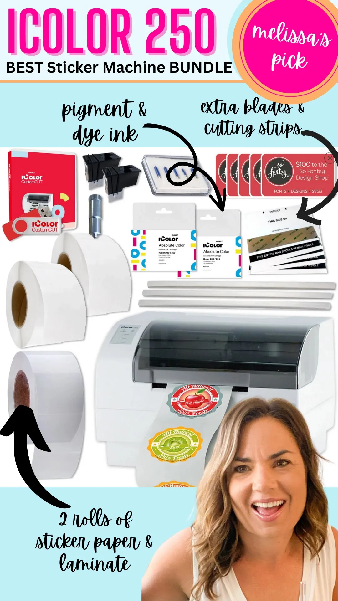 Print And Cut Sticker Printer Introducing The IColor 250 Sticker Machine MAC And PC Silhouette School