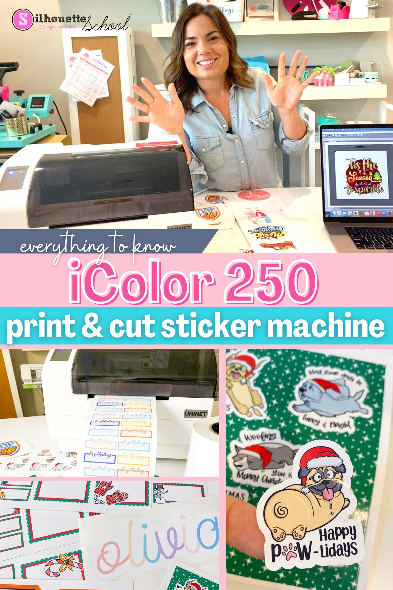 Print And Cut Sticker Printer Introducing The IColor 250 Sticker Machine MAC And PC Silhouette School
