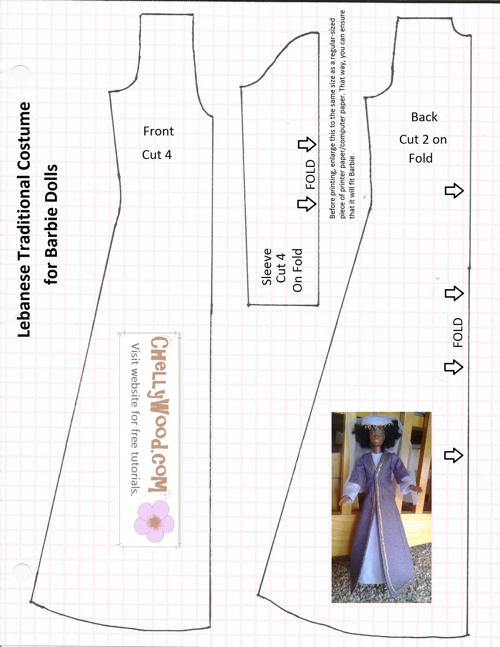 printable barbie patterns