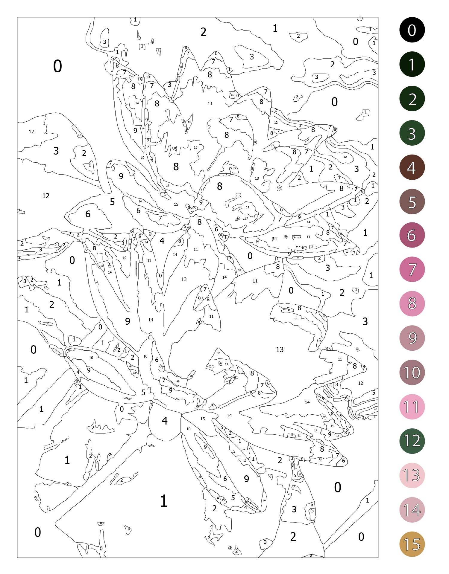 Printable Color By Number For Adults