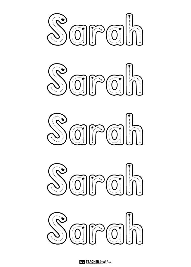 Printable Custom Name Sheets A To Z Teacher Stuff
