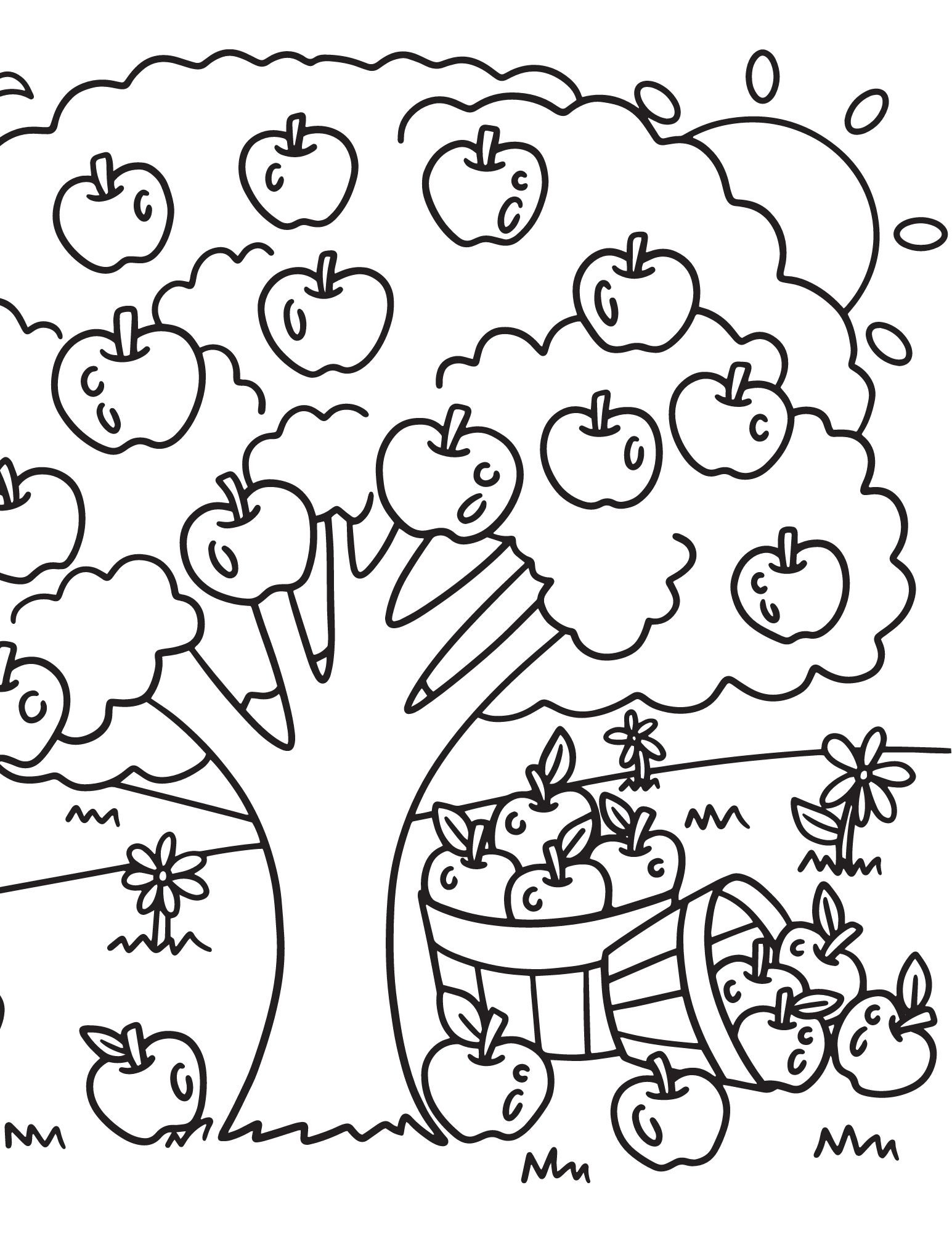 coloring pages of fall trees
