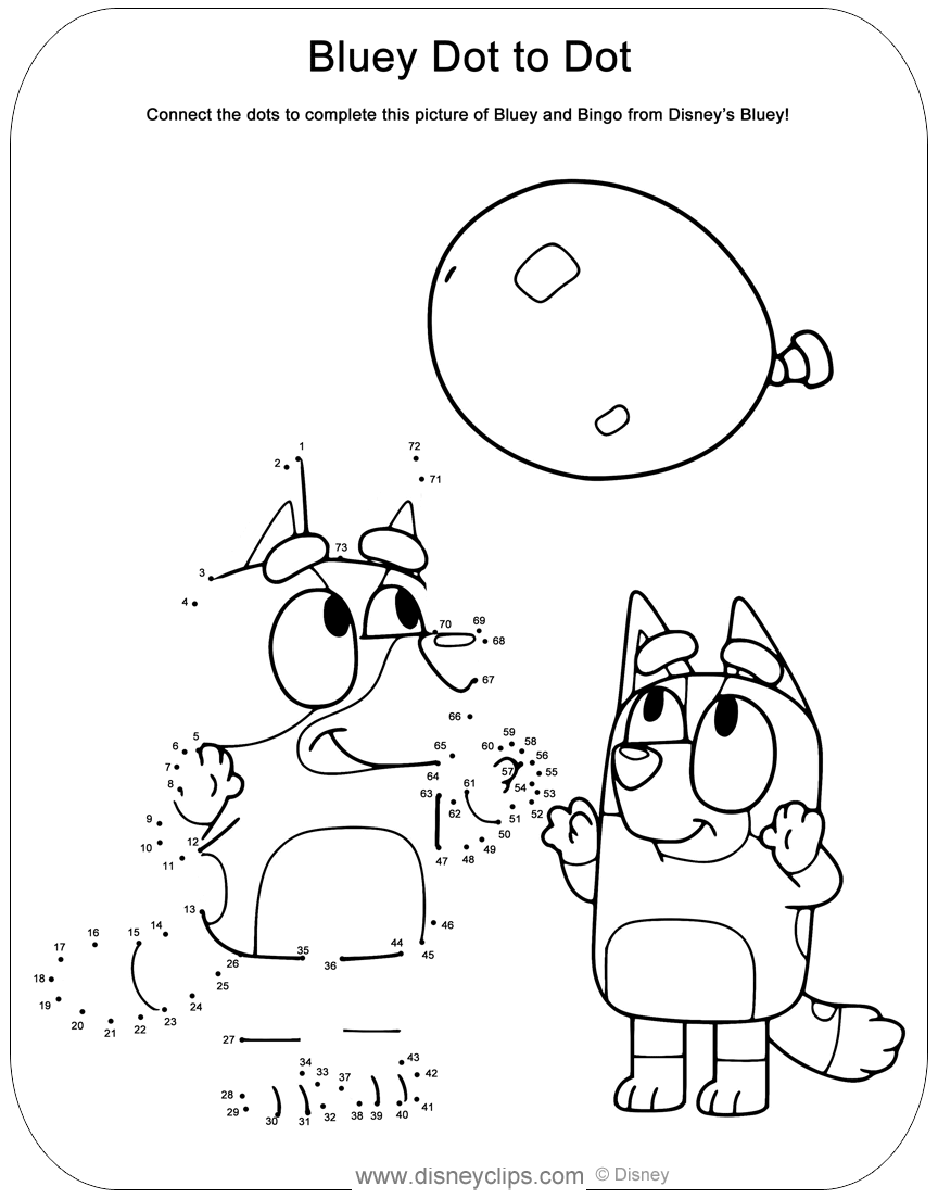 Printable Disney Dot to Dot Coloring Pages Disneyclips