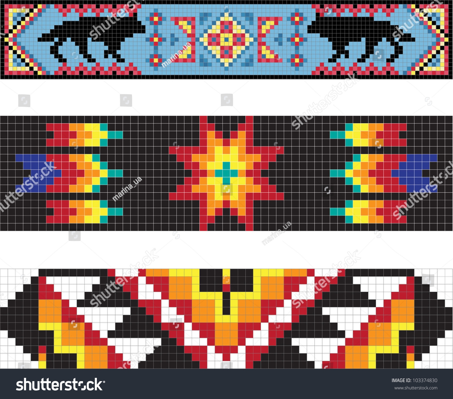 printable native american bead patterns