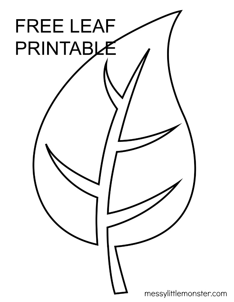 leaf pattern template printable