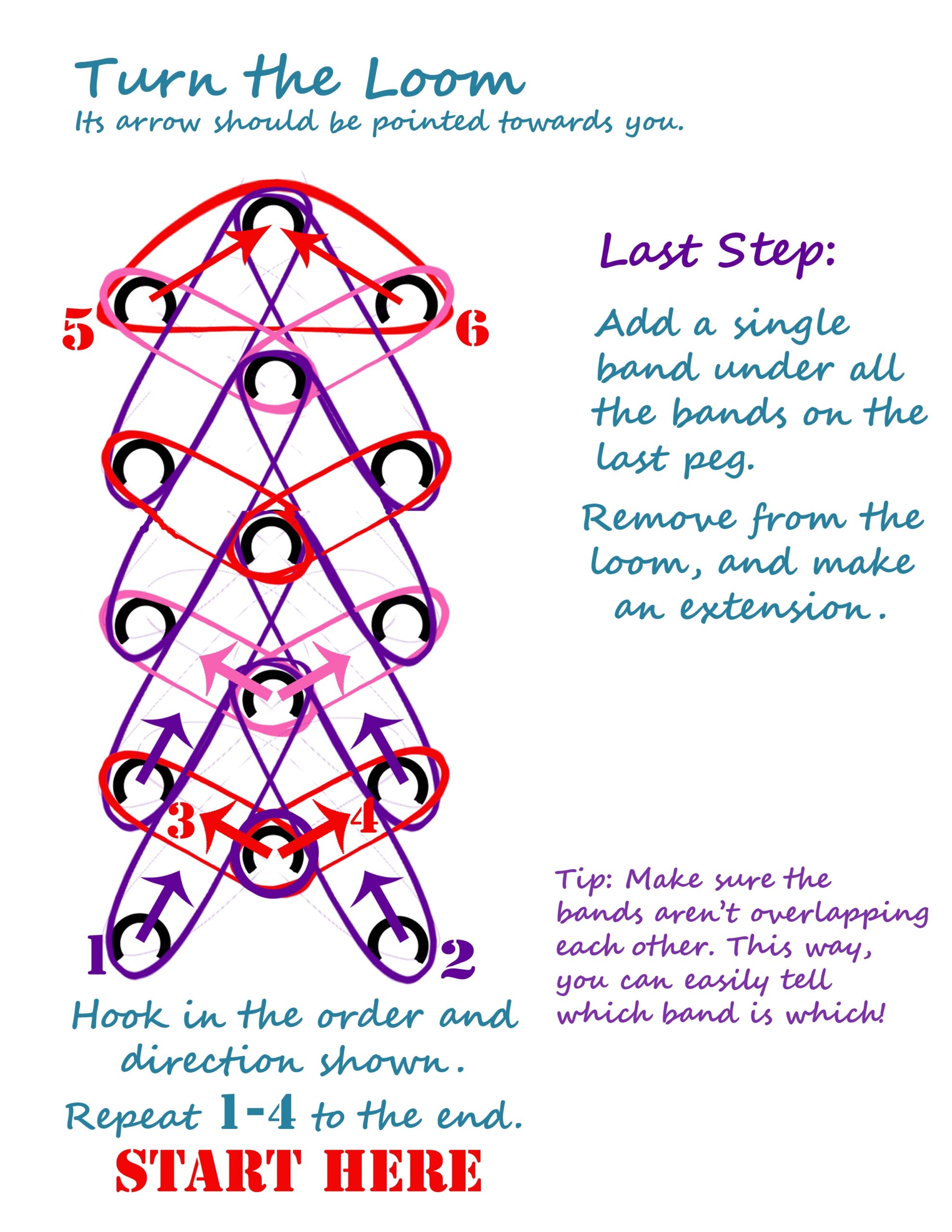 Printable Rainbow Loom Patterns Easy Pdf Rainbow Loom Heart Bracelet Instructions Rainbow Loom Patterns