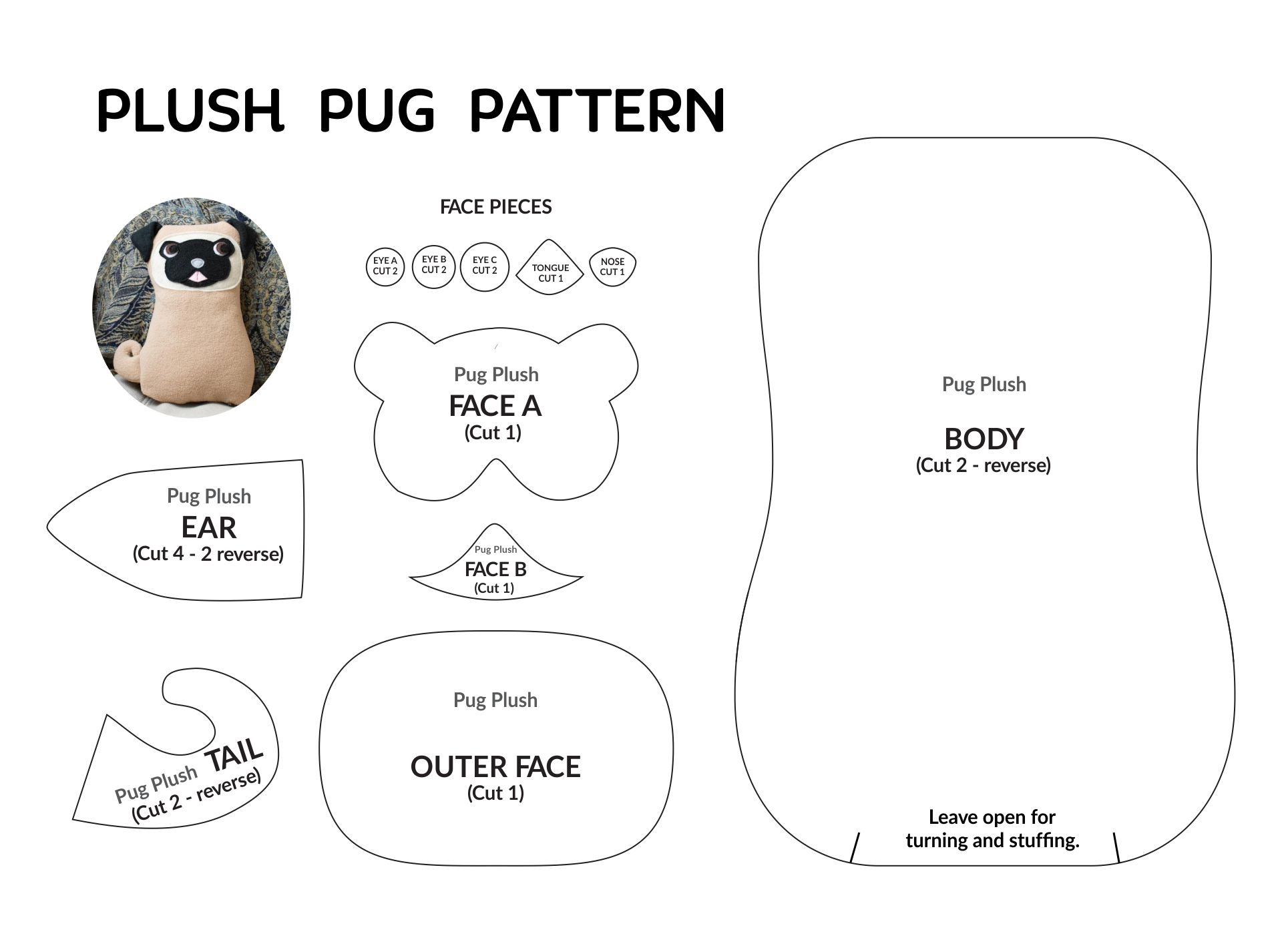 Printable Rat Plush Pattern Felt Printable Stuffed Animal Patterns Animal Sewing Patterns