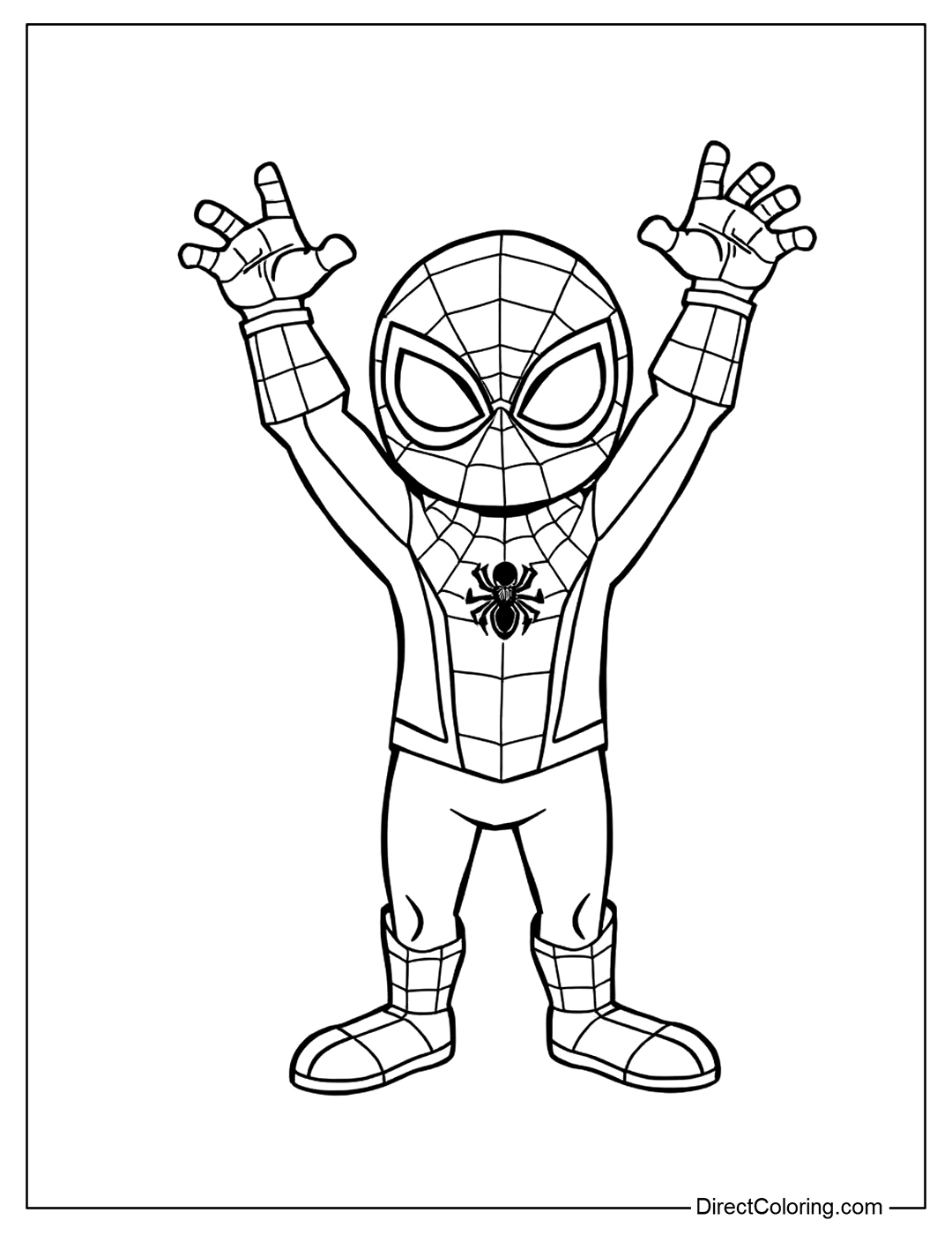 cute spider man coloring pages