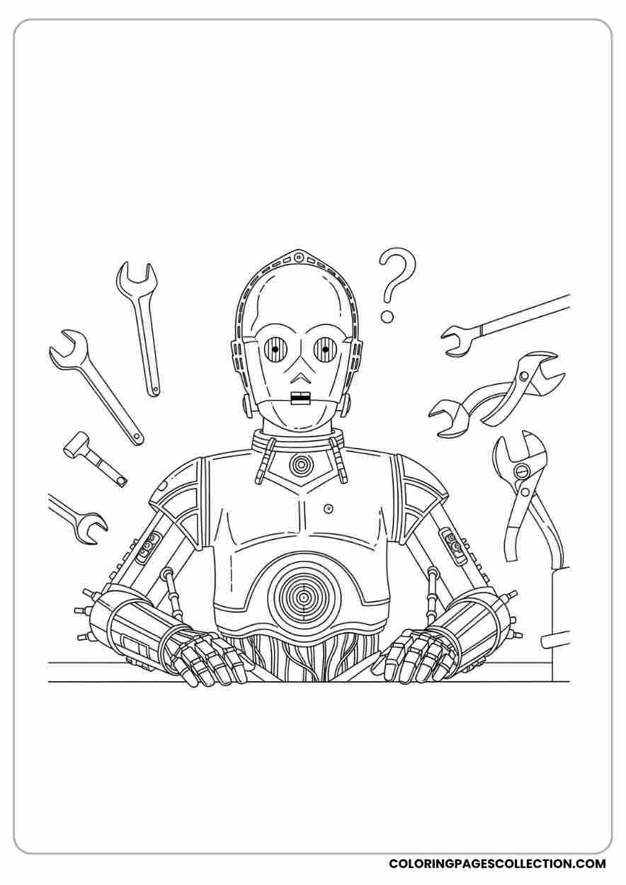 star wars coloring pages droids
