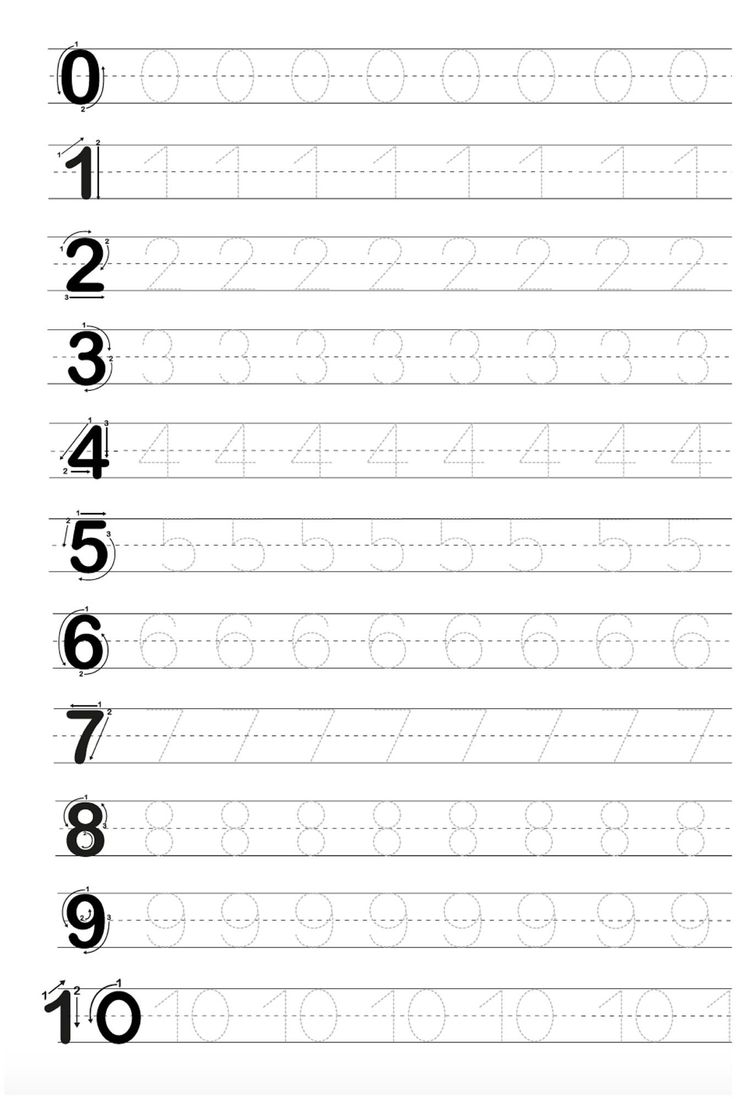 letter and number tracing sheets