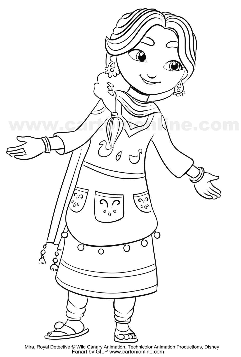 mira royal detective coloring pages
