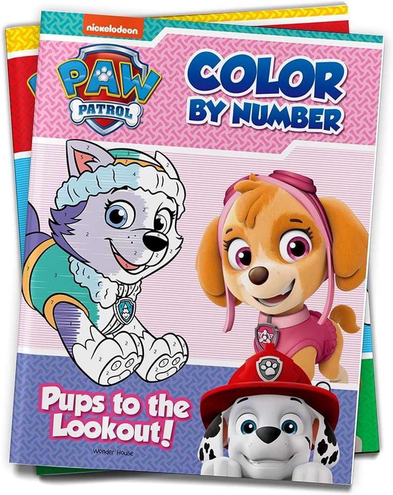Pups To The Lookout Paw Patrol Color By Number Activity Book Wonder House Books 9789389567878 Amazon Books