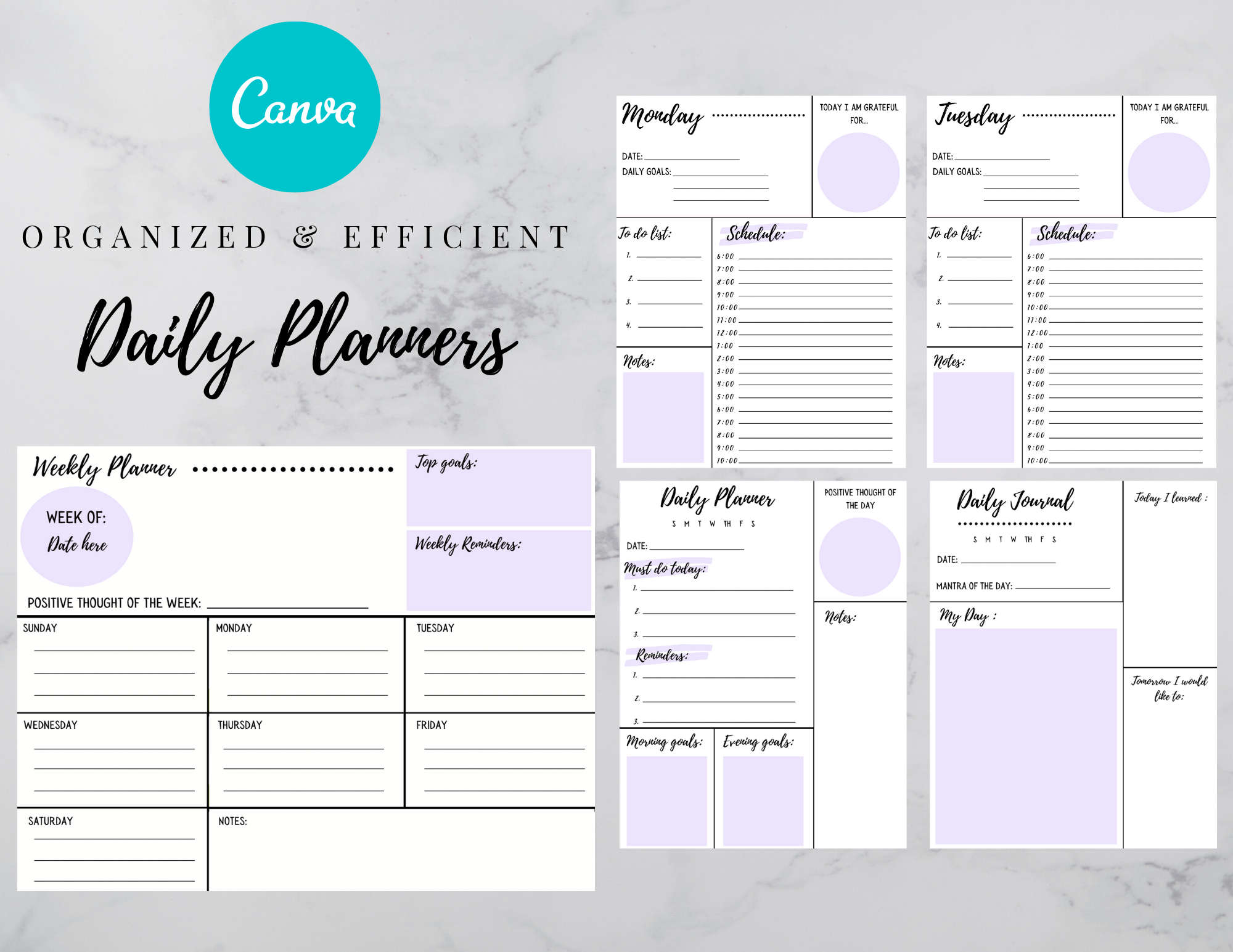 Purple Daily Planner Templates Wander Off The Beaten Path