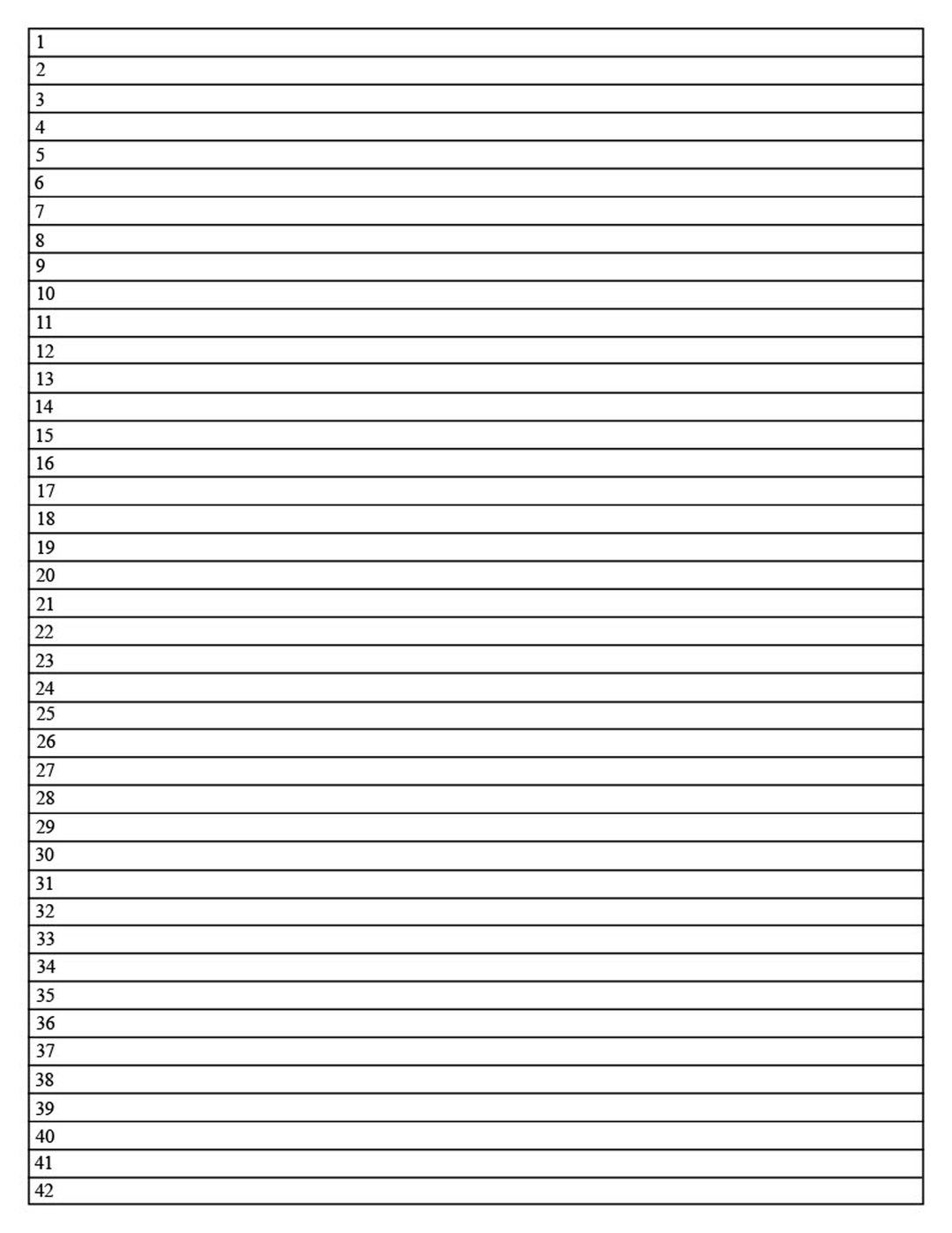Quarter inch Lined Notebook Paper With Line Numbers Etsy