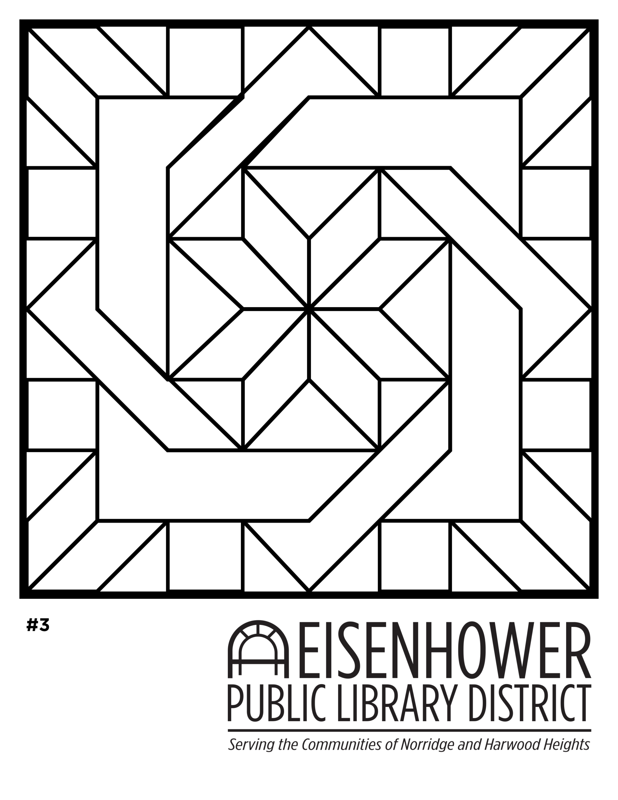 Quilt Square Coloring Pages Eisenhower Public Library