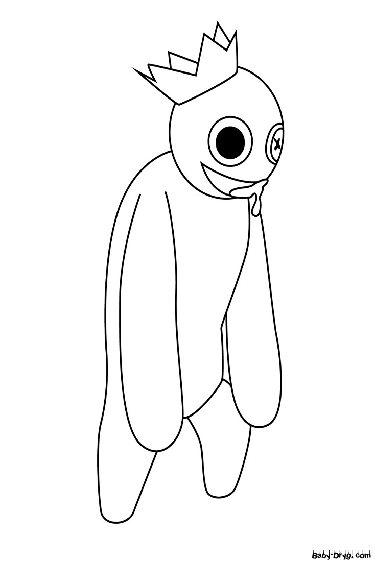 Rainbow Friends Blue Coloring Page Print Roblox Coloring Book Rainbow Friends