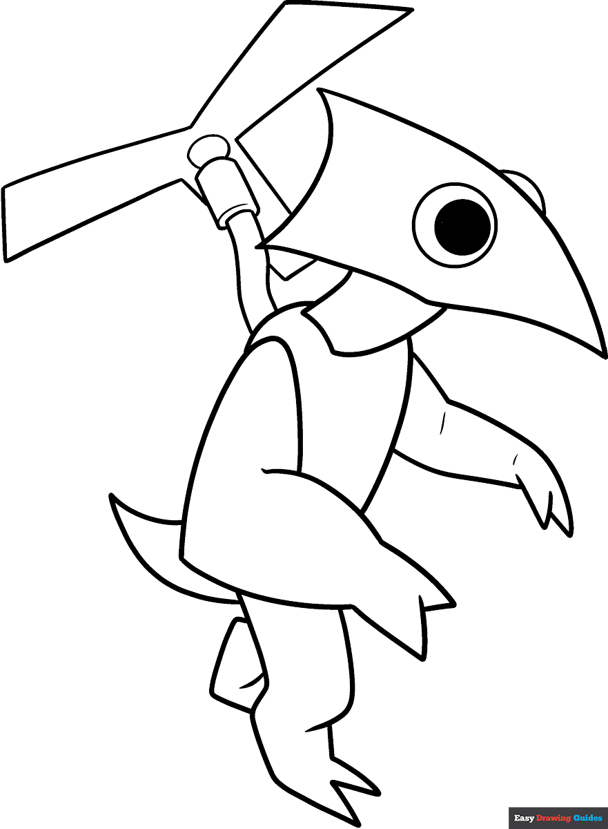 Rainbow Friends Yellow Coloring Page Easy Drawing Guides