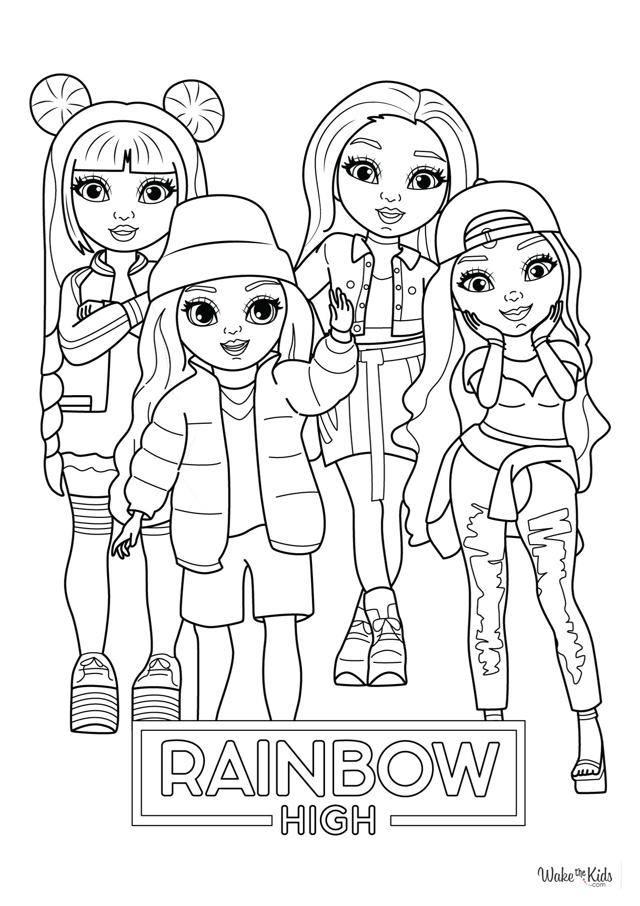 Rainbow High Coloring Pages