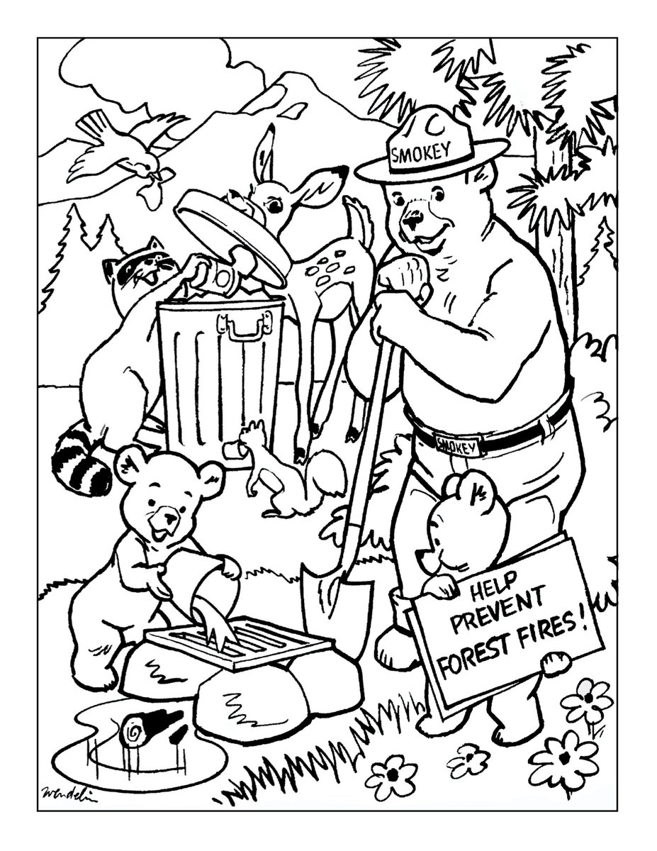 Raise Your Paws If You Love Coloring You re Never Too Old To Color and Brush Up On Your Wildfire Prevention Tips At The Same Time Visit Https t co U7Mtffhg1Y To Download The Free