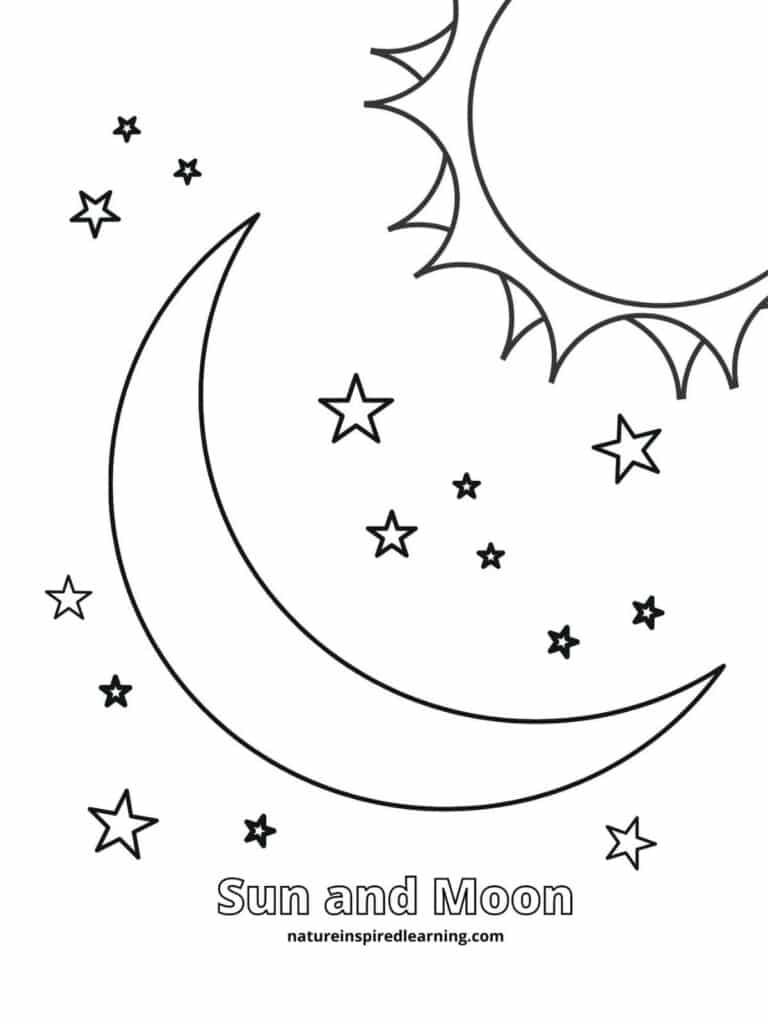 sun and moon coloring pages