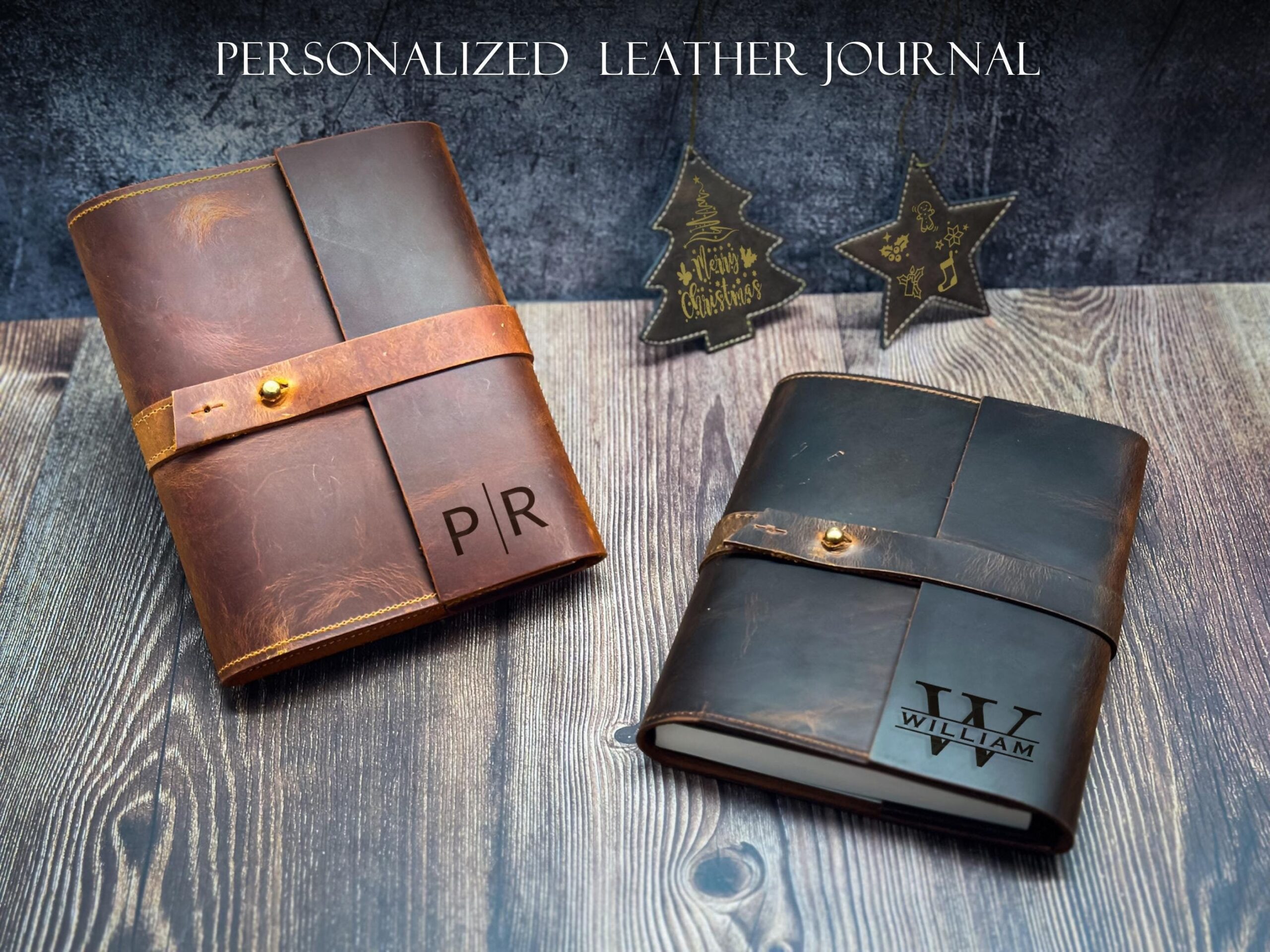 Refillable Leather Journal With Free Notebook And Pen Company Gift Employee Gift Laser Engraved Planner Gift For Her Etsy