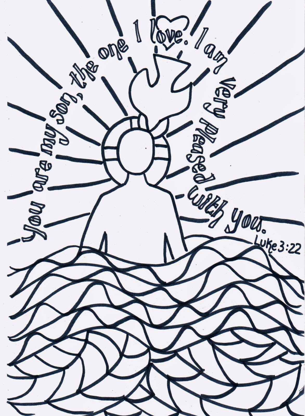 Reflective Colouring The Baptism Of Jesus