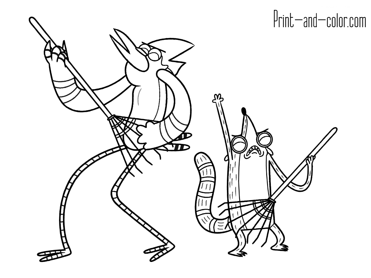 Regular Show Coloring Pages Print And Color