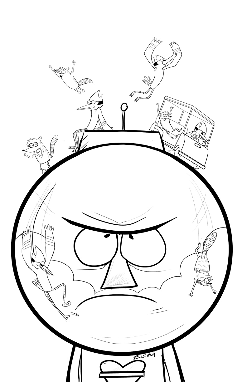 regular show pictures to color