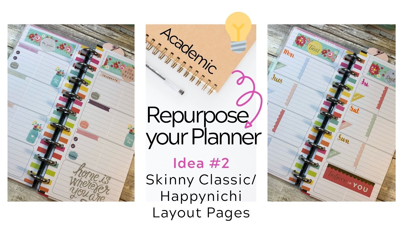 Repurpose Your Unused Happy Planner Idea 2 Skinny Classic Layouts YouTube