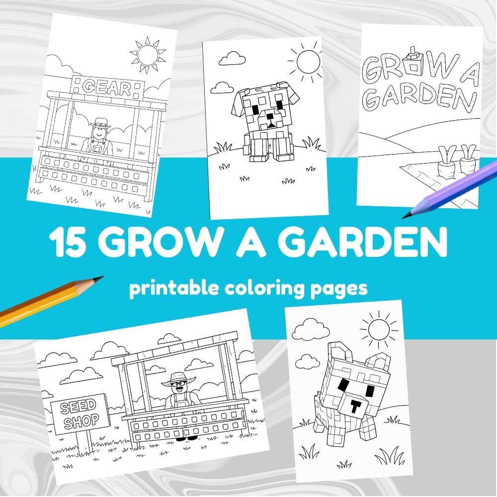 Roblox Grow A Garden Printable Coloring Book Etsy Israel