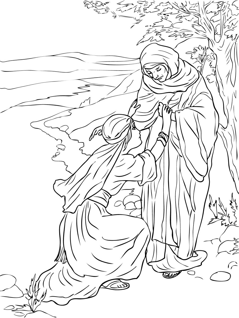Ruth And Naomi 8 Free Printable Coloring Pages