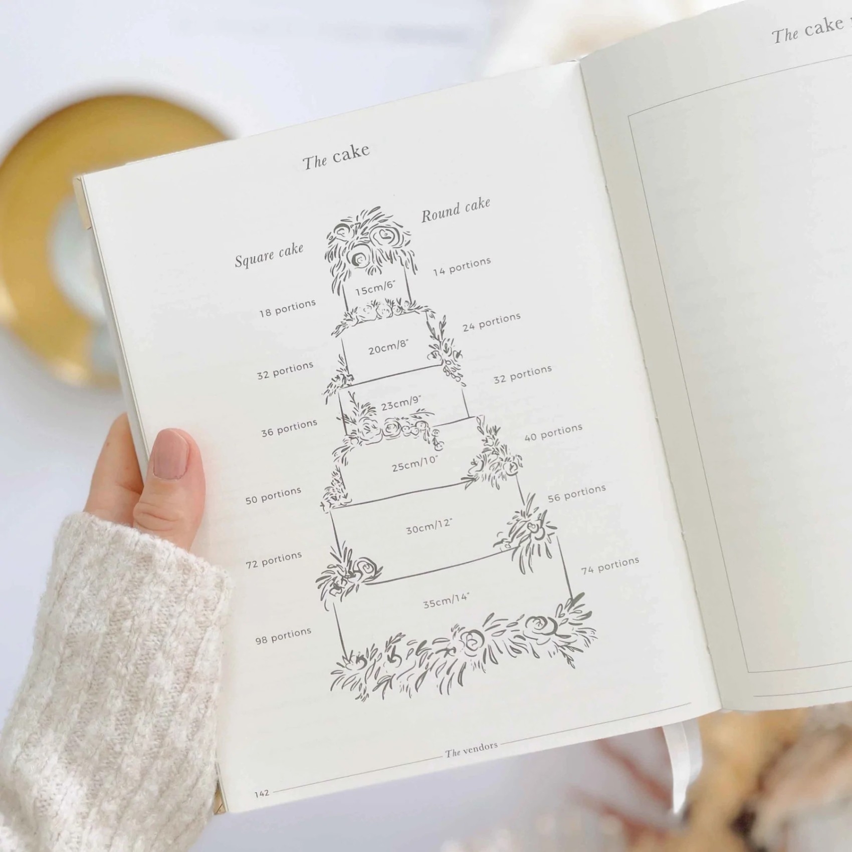 Sage Green Luxury Wedding Planner Book With Gilded Edges