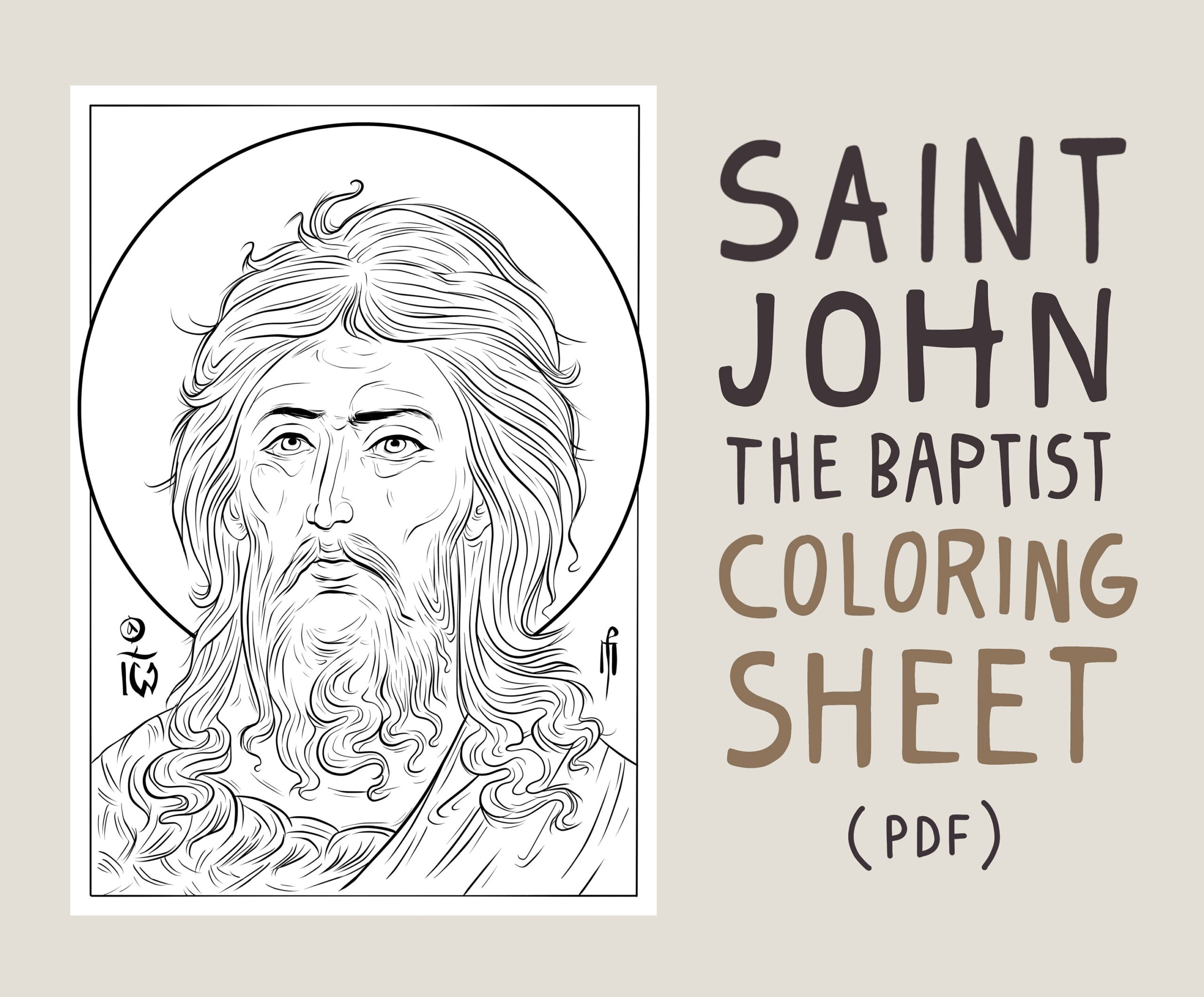 john the baptist color page