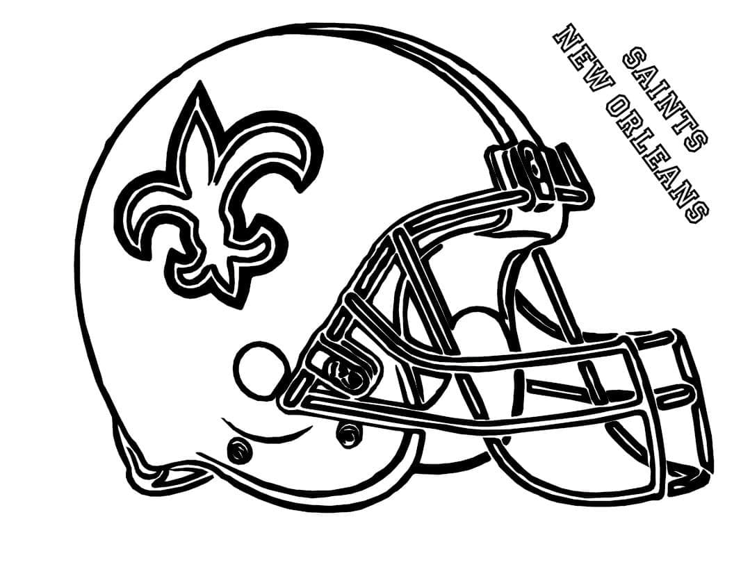 Saints New Orleans Football Helmet Coloring Page Download Print Or Color Online For Free