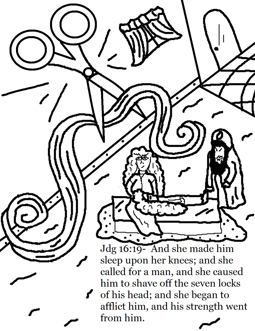 Samson And Delilah Coloring Pages