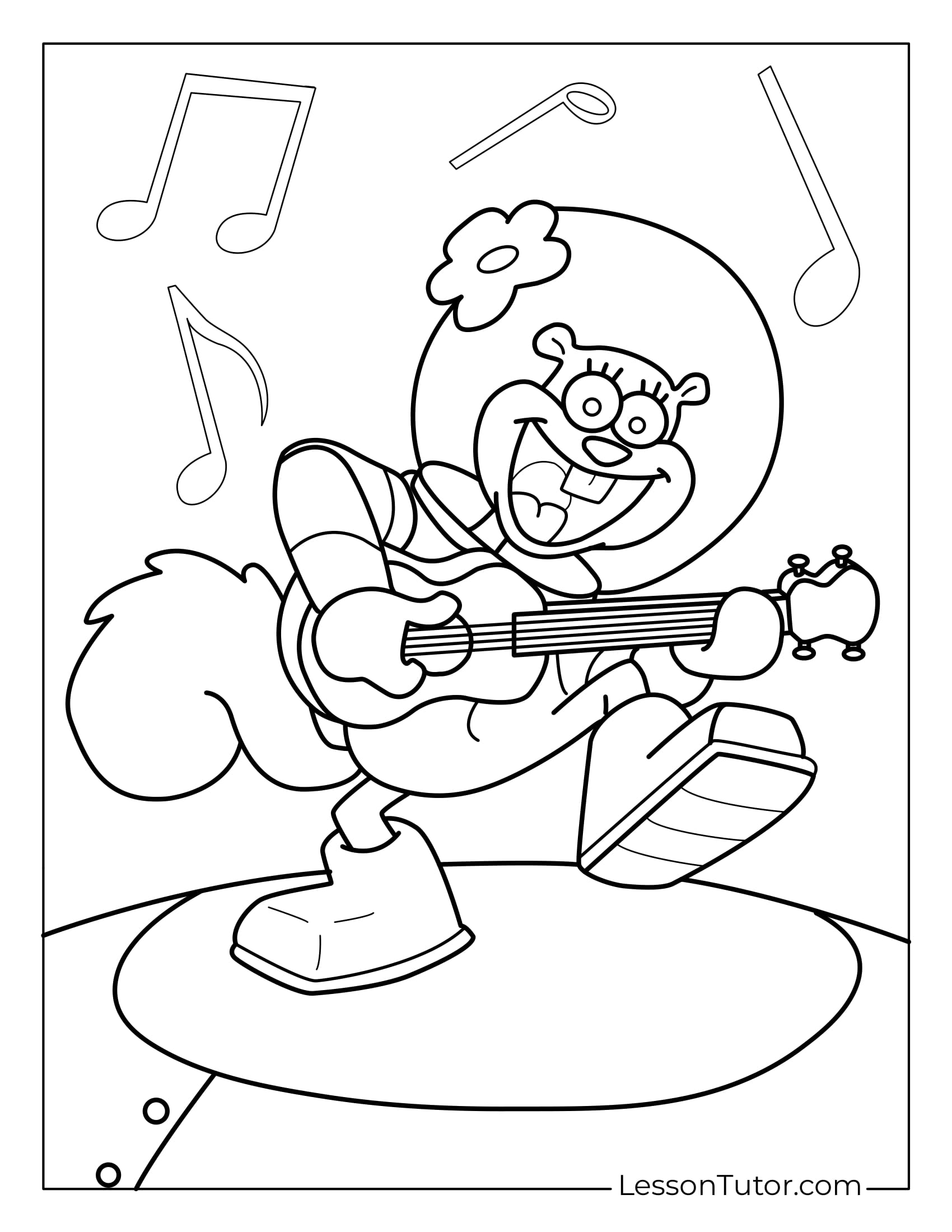 Sandy Coloring Pages Lesson Tutor