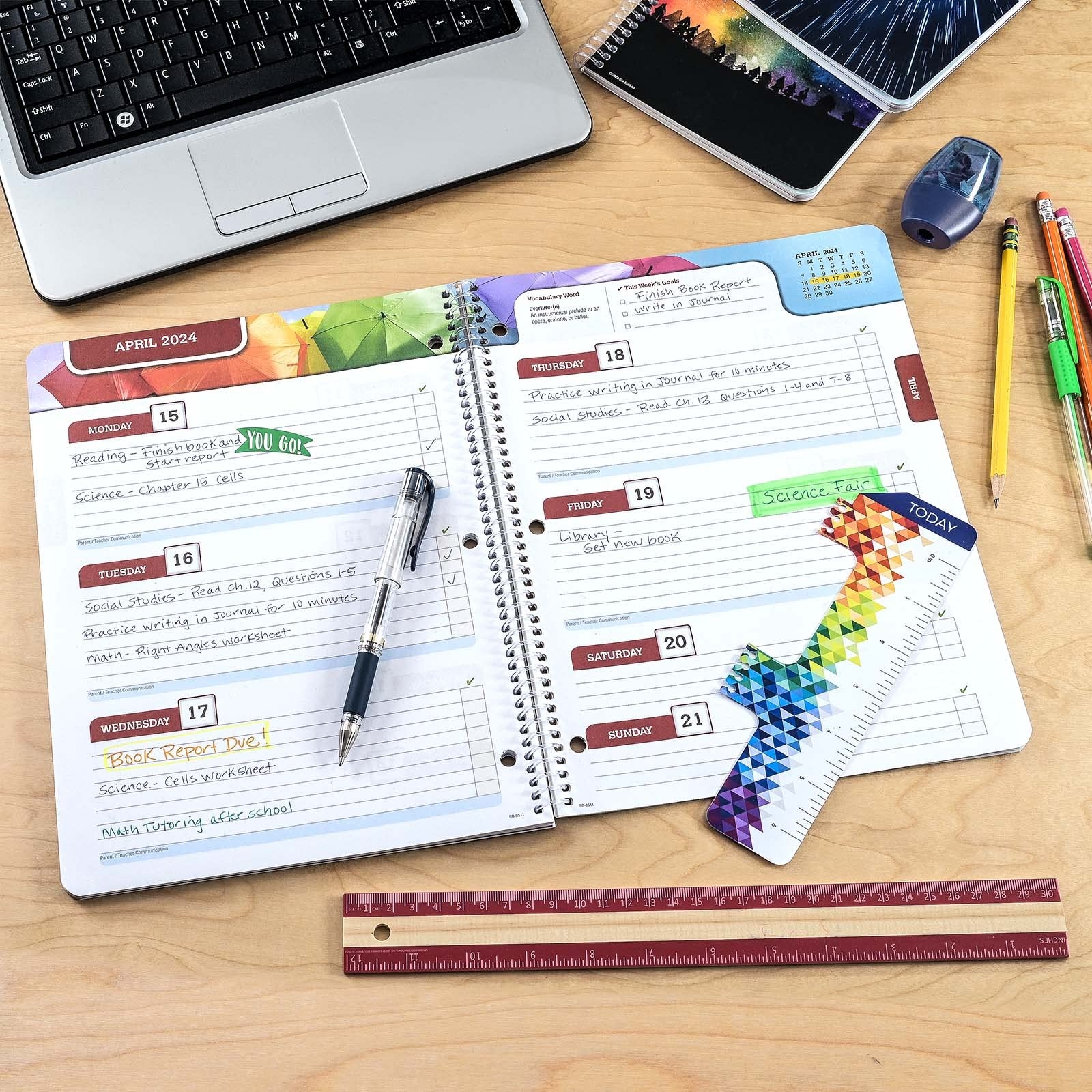 School Agenda 2025 2026 Global Datebooks Elementary Planners 8 5 x11 Student Planner
