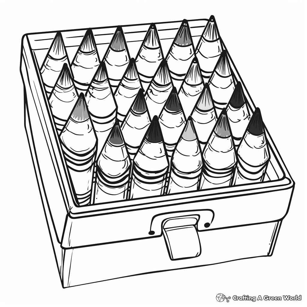 box of crayons coloring page
