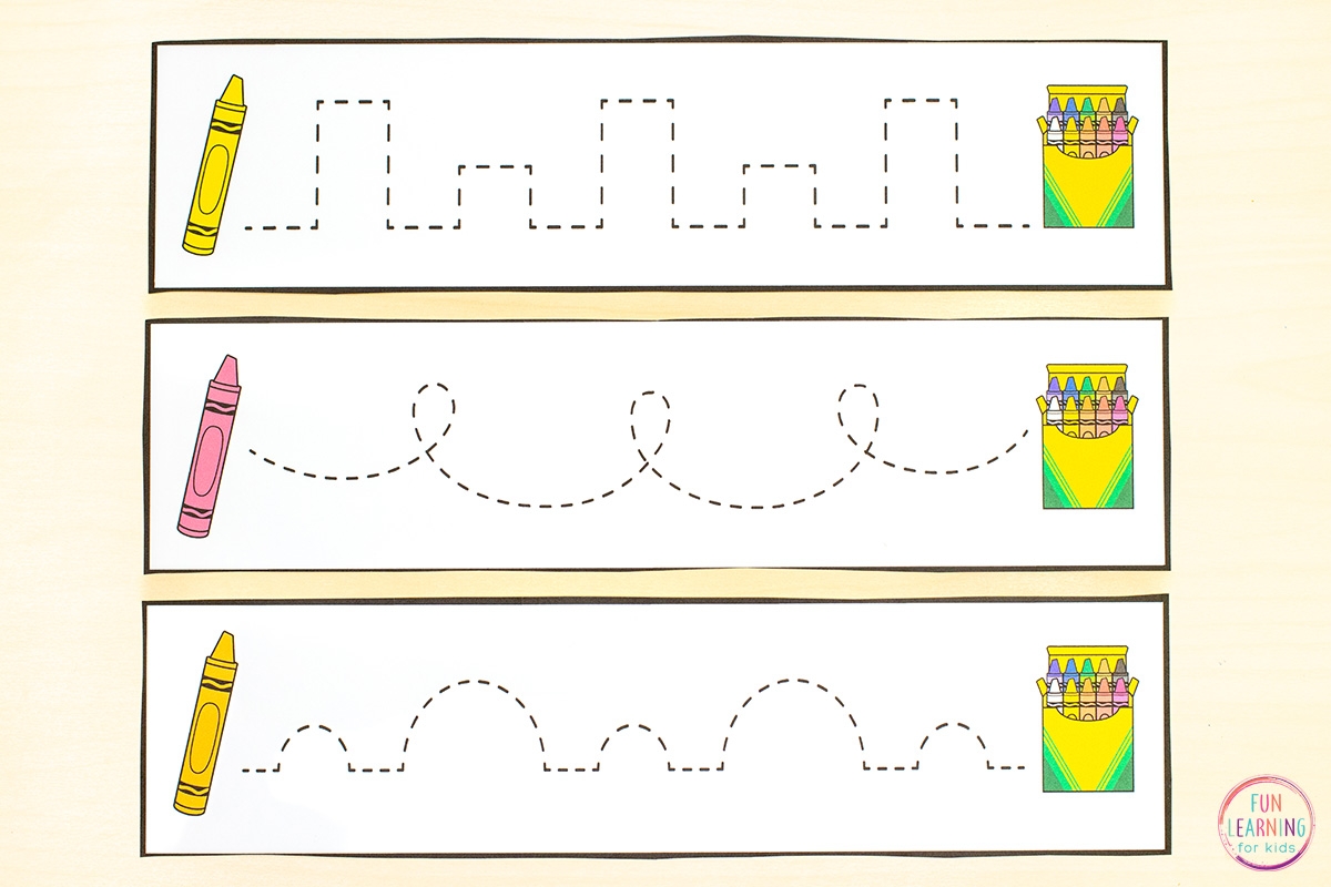 pre k tracing lines