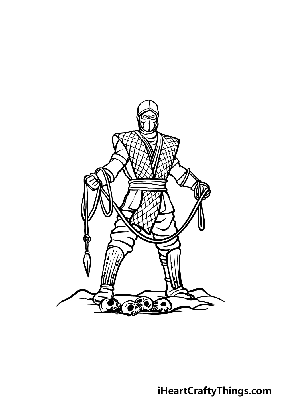 scorpion mortal kombat coloring pages