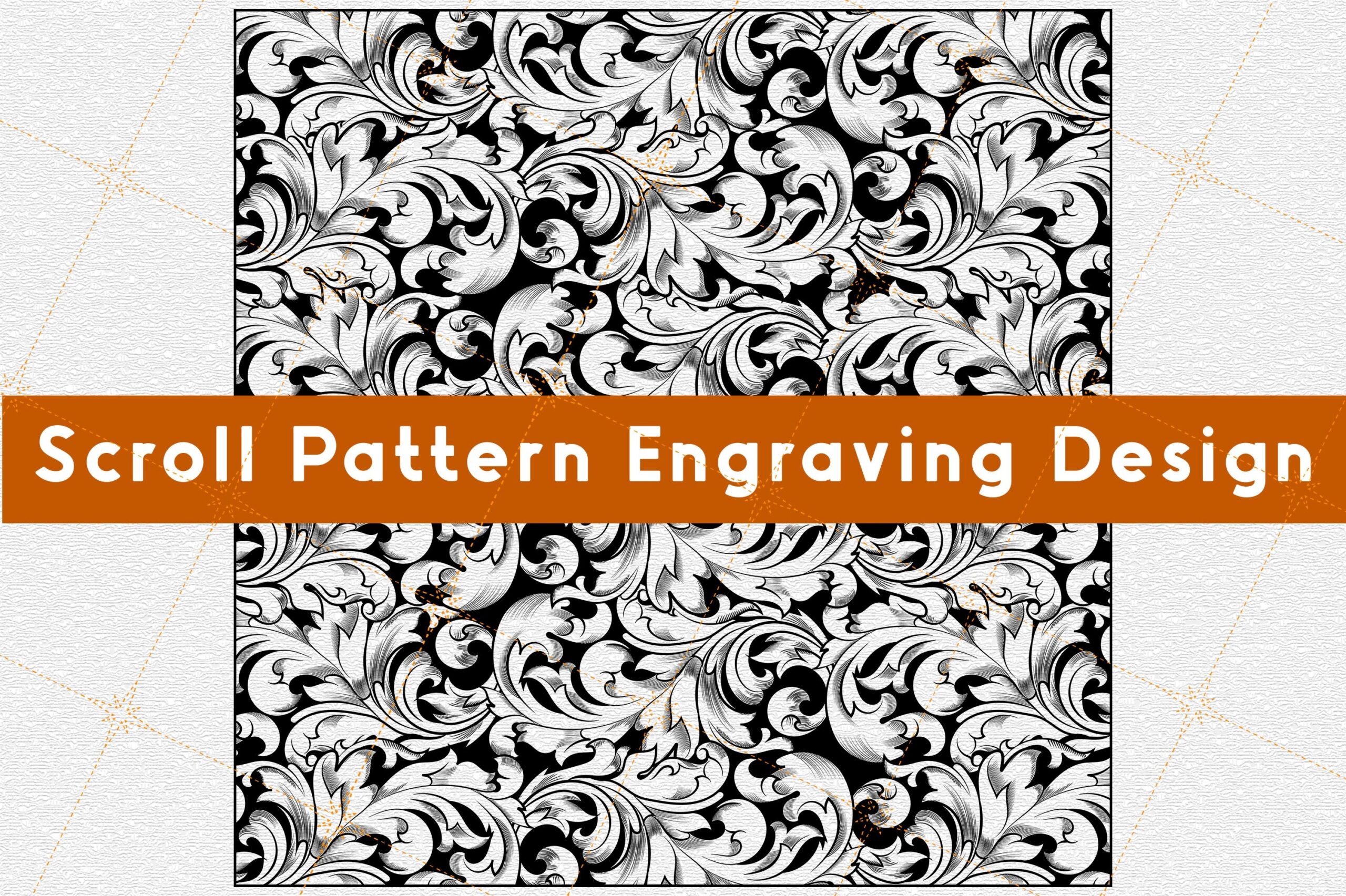 Scroll Work Pattern Firearm Laser Engraving File SVG DXF Ai