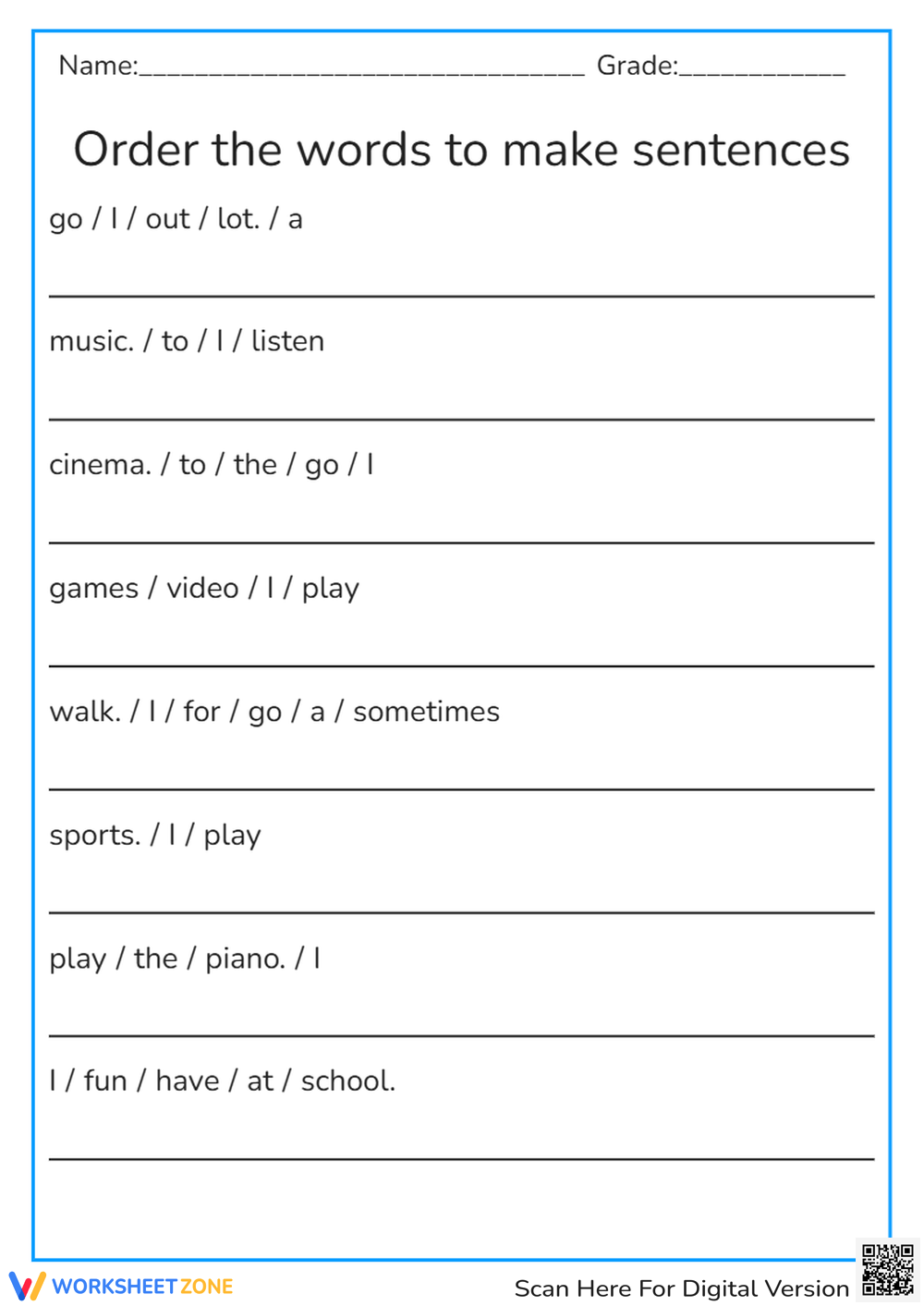sentence scramble generator